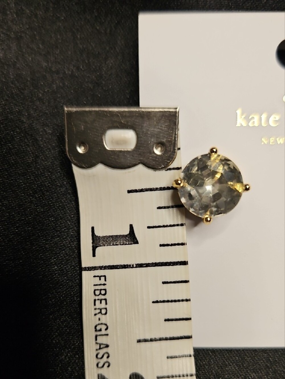 Kate Spade Clear Crystal Gold-Tone Stud Earrings NWT - Picture 11 of 11